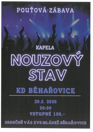 pouťová zábava 29.5.2026 