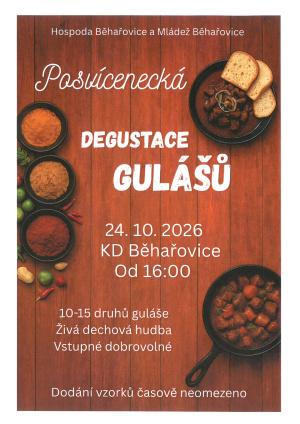 plakát  degustace gulášů 2026 Běhařovice